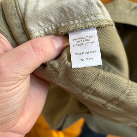 Garnet Hill Womens Army Green Straight Leg Pants Size 10 - Picture 12 of 12